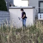 空き地の草刈り作業